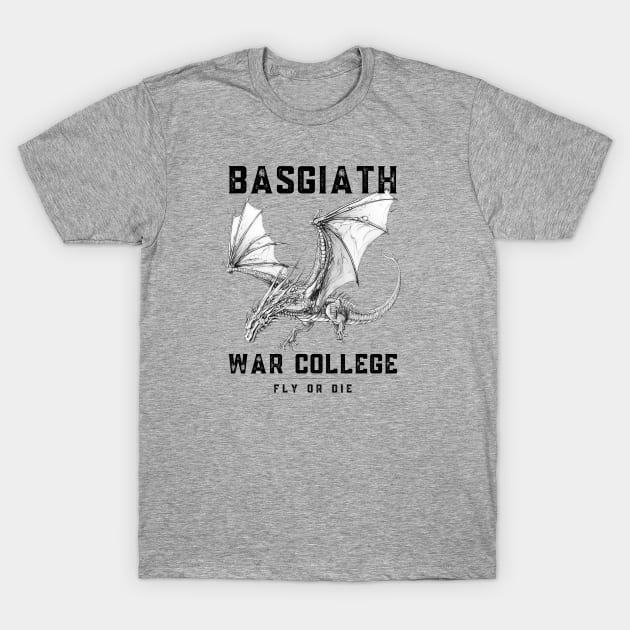 Fourth Wing Basgiath War College T-Shirt by LibLoot